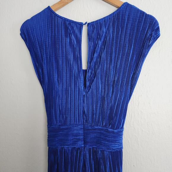 Maeve Anthropologie Sonata Blue Pleated One Piece Wide Leg Jumpsuit - Picture 12 of 12